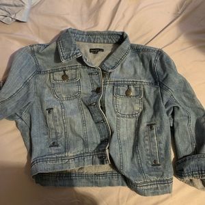 cropped jean jacket
